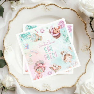 Spa party Pamper party pastel Verjaardagsfeest Servet