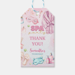Spa Party Verjaardag, Sleepover, Slumber Party Cadeaulabel