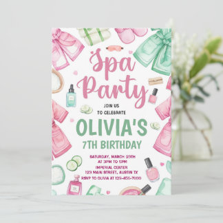 Spa Party Verjaardag Uitnodiging, Pamper Party Geb Kaart