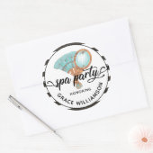 Spa Party volwassen verjaardag Ronde Sticker (Envelop)