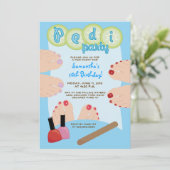 SPA PEDICURE Pedi Party Invitation 5x7 Kaart (Staand voorkant)