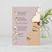 Spa Pleasure 2 Bachelorette Party Invitation Kaart (Staand voorkant)