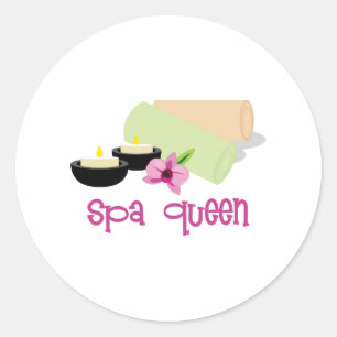 Spa Queen Ronde Sticker