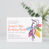 Spa Relaxation Anniversaire Fête Invitation (Debout devant)