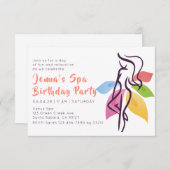 Spa Relaxation Anniversaire Fête Invitation (Devant / Derrière)