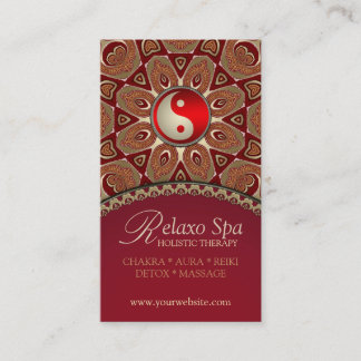 Spa Relaxo YinYang Cartes de visite du Nouvel Âge