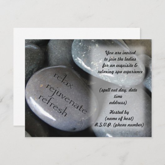 spa rock invitation (Devant / Derrière)