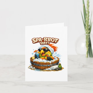 Spa-rrrot Day Funny Parrot Spa Relax Design