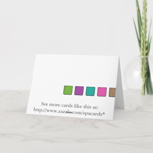 Spa Salon Bedankt Kaart Make-up Artist Palette (Achterkant)