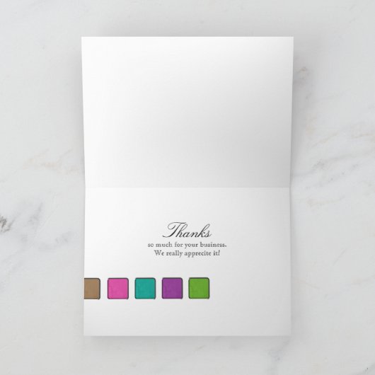 Spa Salon Bedankt Kaart Make-up Artist Palette (Binnen)