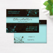 Spa - Salon Flower Elegant Turquoise Carte Cadeau (Bureau)
