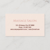 SPA Schoonheidssalon Massage Therapeut Bloemenwink Visitekaartje (Achterkant)