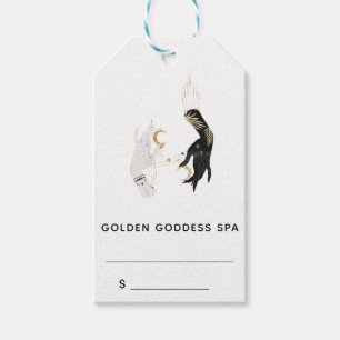 Spa Sterren Maan Mystic Handen Gouden Palm Bladere Cadeaulabel