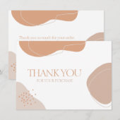 Spa Stone Shape Abstract Organic Geometric Elegant Bedankkaart (Voorkant / Achterkant)