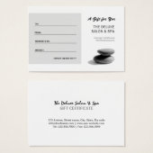 Spa Stones Cadeaubon Visitekaartje (Voorkant /achterkant)