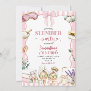 Spa Thema Slumberparty Verjaardagsuitnodiging  Kaart