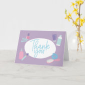 Spa-themed Dank u het manuscriptontwerp Kaart (Gele Bloem)