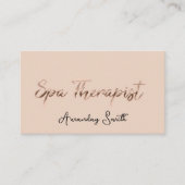 SPA Therapist Golden Script QR Code Logo Visitekaartje (Voorkant)