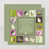 Spa Therapy Invitation Kaart (Voorkant / Achterkant)
