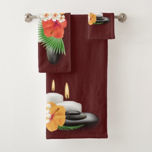 Spa Towells Flowers & Candles Spa Thémed Bad Handdoek (Insitu)