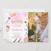 Spa Verjaardag Uitnodiging met Foto (Voorkant)