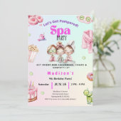 Spa verjaardagsuitnodiging • Verwenningsfeest uitn Kaart (Staand voorkant)