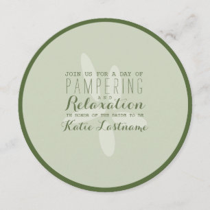 Spa Vrijgezellenfeest Cucumber Slice Uitnodiging