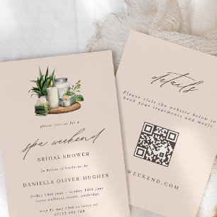 Spa Weekend Bruidsfeest Weekend QR Code Kaart