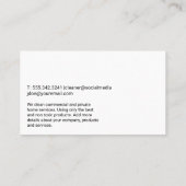 Spa Zouten en Palmen Visitekaartje (Achterkant)