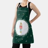 Spaangroene botanische kerst schort (Insitu)