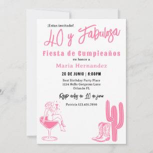 Spaans 40 en Fabulosa Western Fiesta Verjaardag Kaart