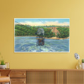 Spaans Aerocar over Whirlpool van Niagara Canvas Afdruk (Insitu (Woonkamer))