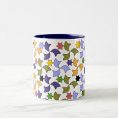 Spaans alhambrastijl Tile Mosaic Pattern Tweekleurige Koffiemok (Center)