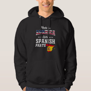 Spaans Amerika Onderdelen Spanje Kaart VS Vlag Afk Hoodie