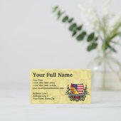 Spaans-Amerikaanse vlag Visitekaartje (Staand voorkant)