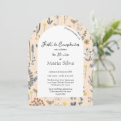 Spaans Any Age Boho Wildflower Verjaardagsfeest Kaart (Staand voorkant)