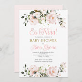 Spaans Baby shower Meisje Kaart (Voorkant / Achterkant)