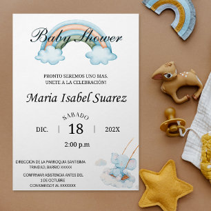 Spaans Baby shower Pinda Genderneutrale QR-code Kaart