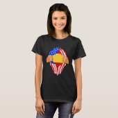 Spaans bloed binnen mij Spanje vlag T-shirt (Voorkant volledig)