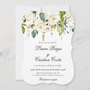 Spaans Bloemen bruiloft uitnodiging