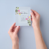 Spaans BODA uitnodigingen Roze Floral Flyer (Hand)