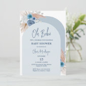 Spaans Boho Baby shower Boy Kaart (Staand voorkant)