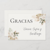 Spaans Boho Bruiloft Dank u RSVP Kaartje (Voorkant / Achterkant)