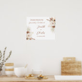 Spaans Boho Bruiloft Welkomstbord, Cartel de Boda Poster (Keuken)