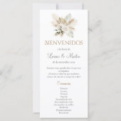 Spaans Boho huwelijksprogramma (Voorkant)