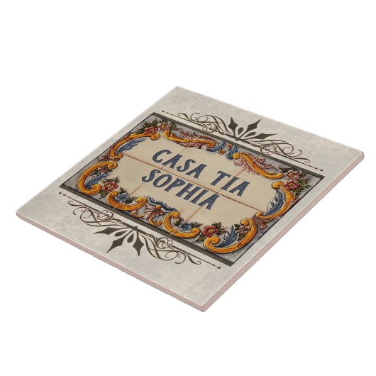 Spaans bordje tegeltje (Zijkant)