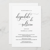 Spaans Bridal Shower Invitation Kaart (Voorkant / Achterkant)