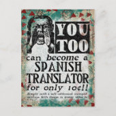 Spaans Briefkaart vertaler - Funny  Retro (Voorkant)