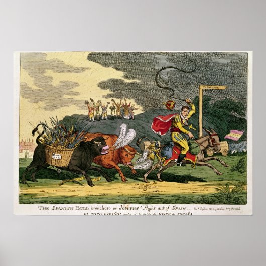 Spaans Bull Broke Lose of Joseph's Flight Poster (Voorkant)