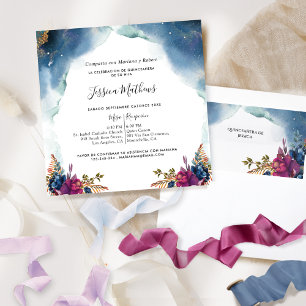 Spaans, Celestial Quinceañera, Blauw Paarse, Blauw Kaart